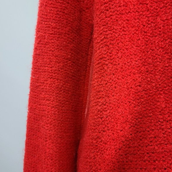 Grace & Lace Red Cotton Blend Knit Belle Sleeve Sweater Size S/M - Picture 9 of 14